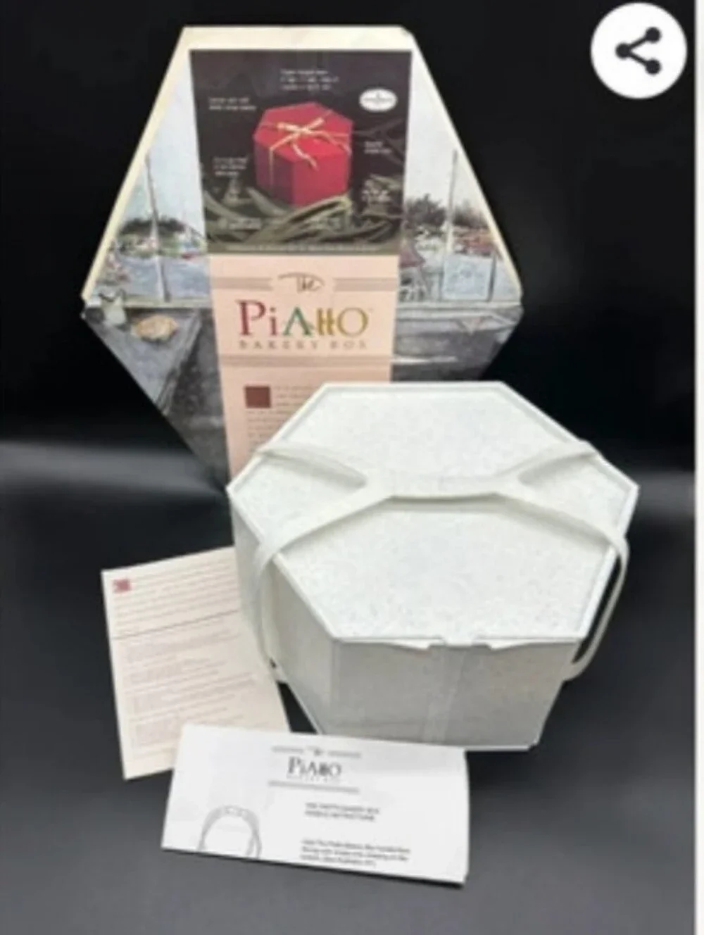 NWT, Vintage Piatto Bakery Box